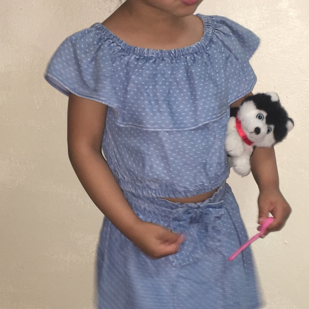 Toddler girl matching denim set